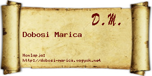 Dobosi Marica névjegykártya